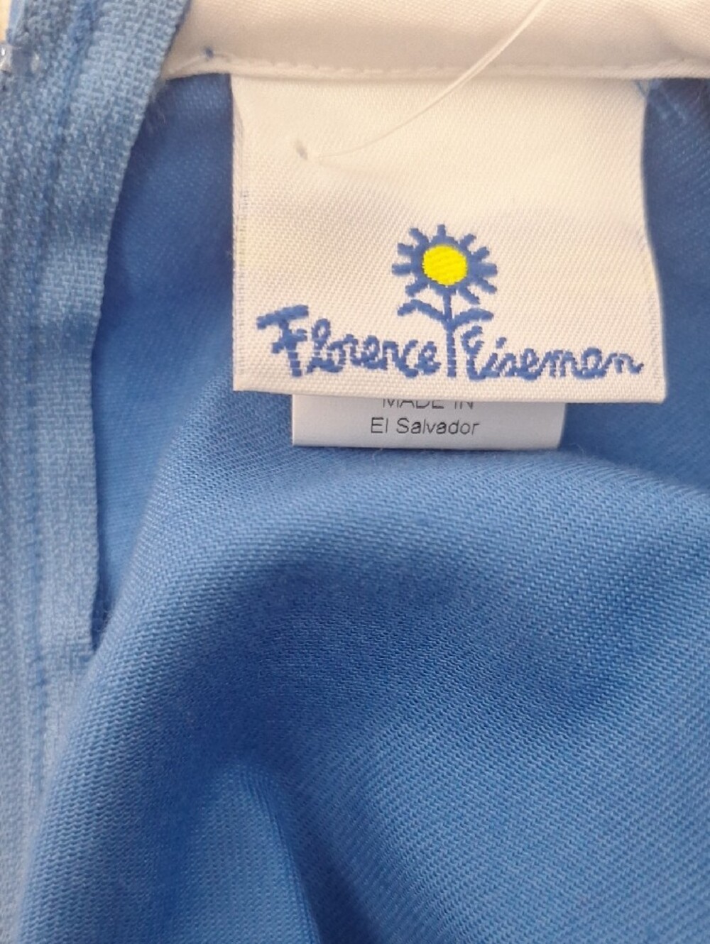 Florence Eiseman Blue Dress with Yellow Easel Appliqué Size 12M - Picture 4 of 7